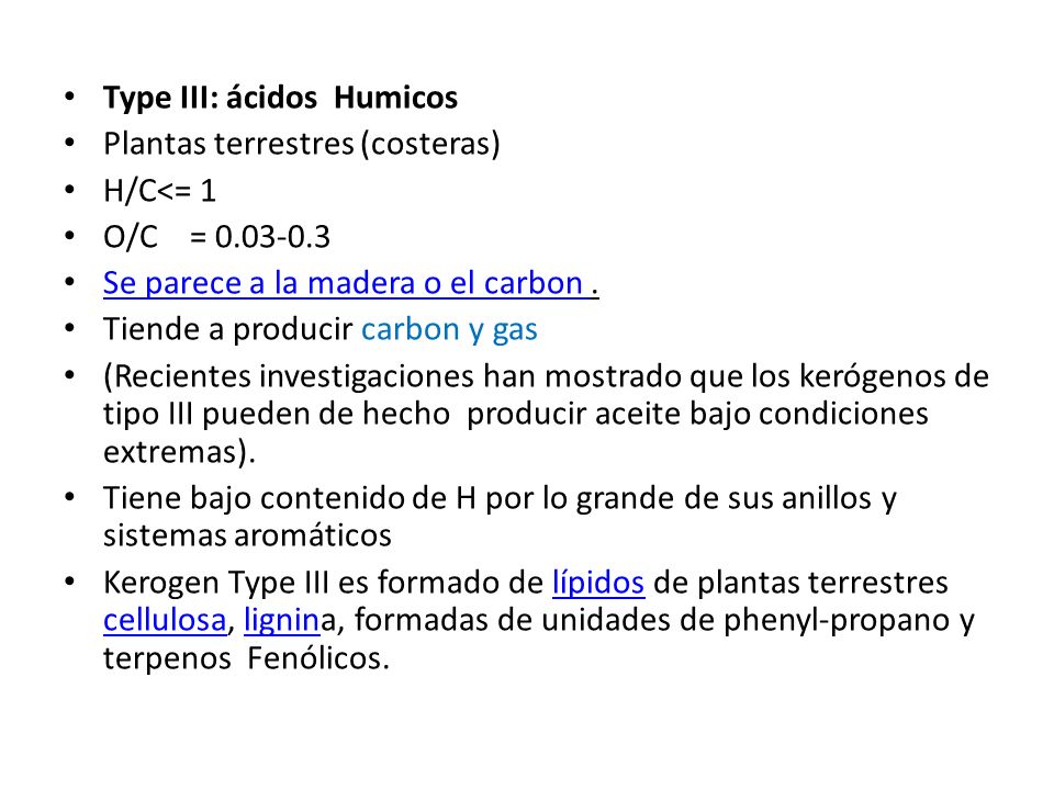 Type III: ácidos Humicos
