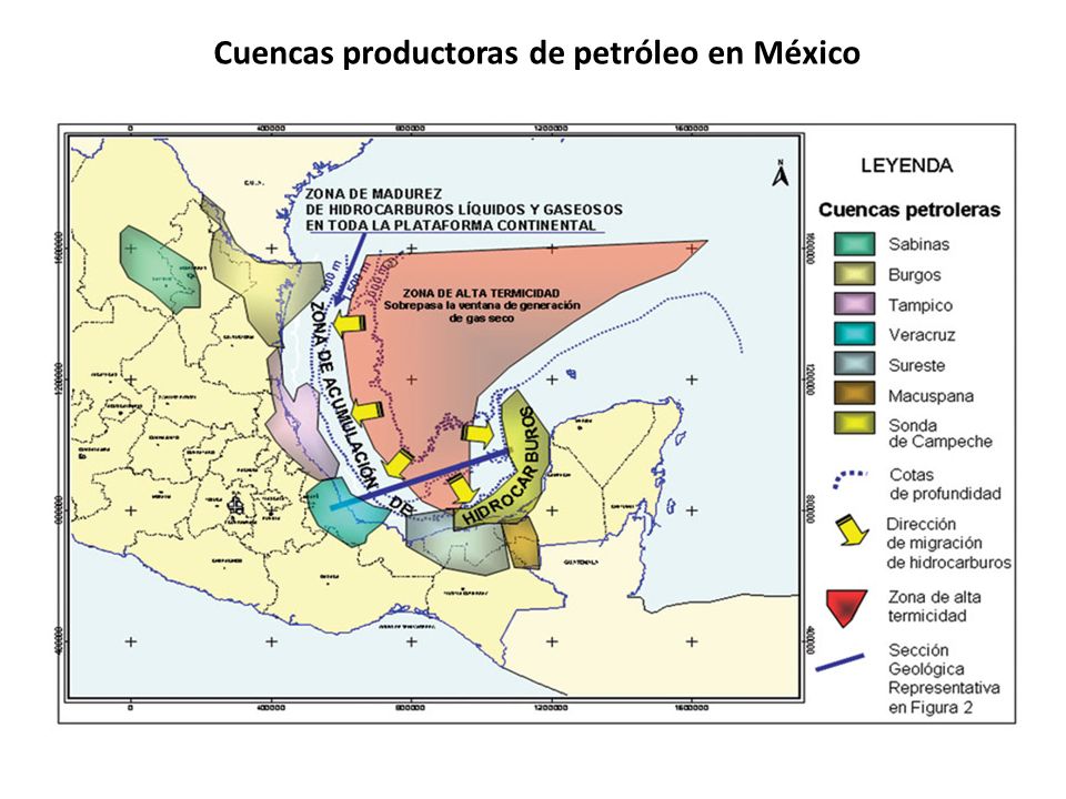 Cuencas productoras de petróleo en México