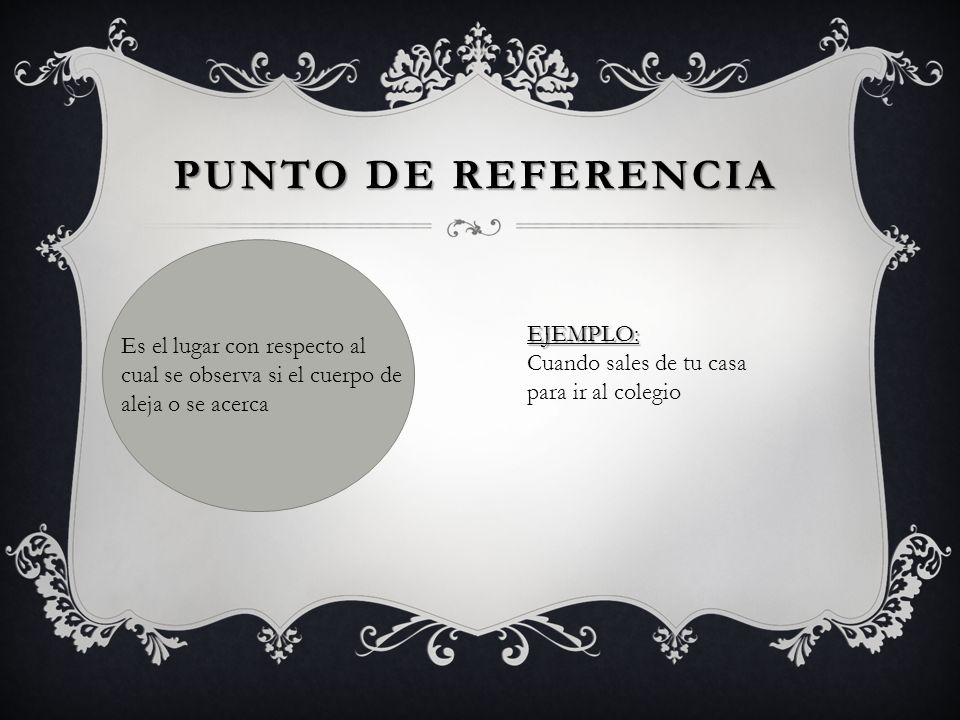 PUNTO DE REFERENCIA EJEMPLO: