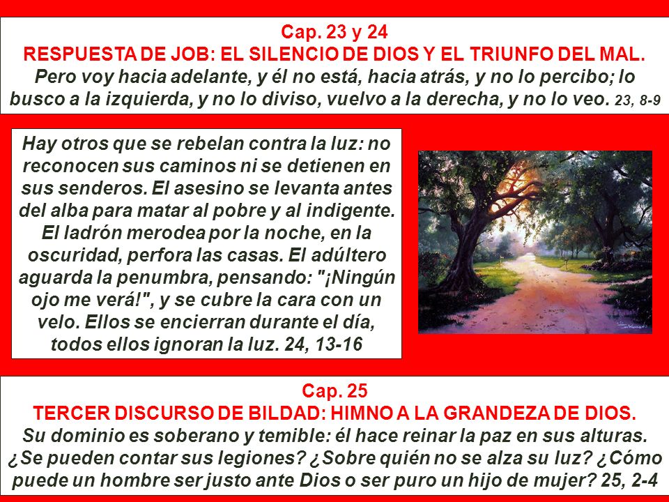 TERCER DISCURSO DE BILDAD: HIMNO A LA GRANDEZA DE DIOS.