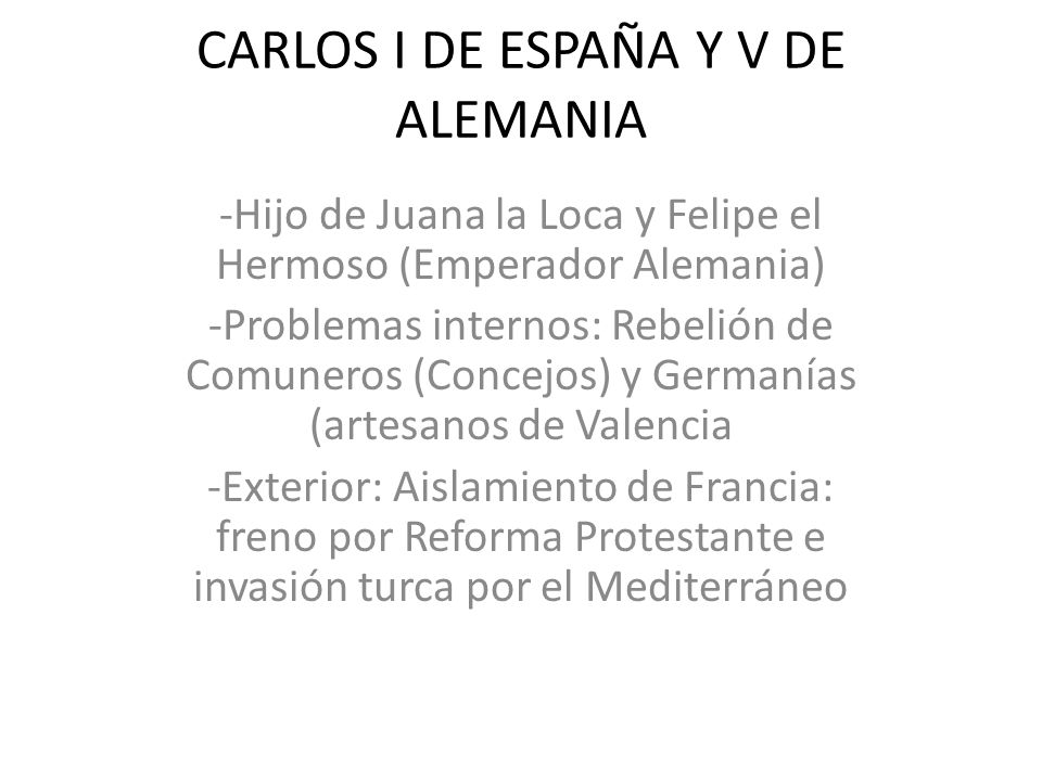 CARLOS I DE ESPAÑA Y V DE ALEMANIA