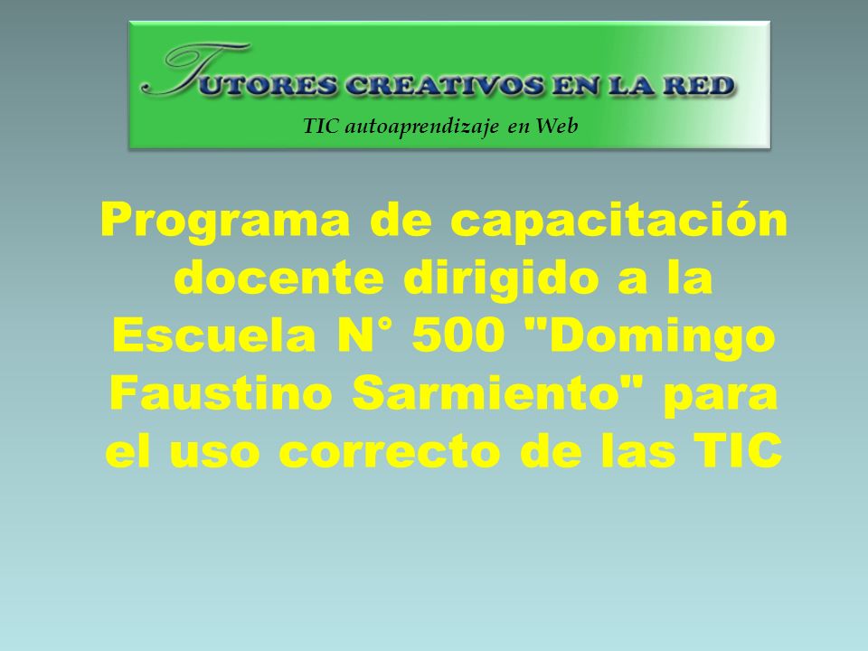 TIC autoaprendizaje en Web