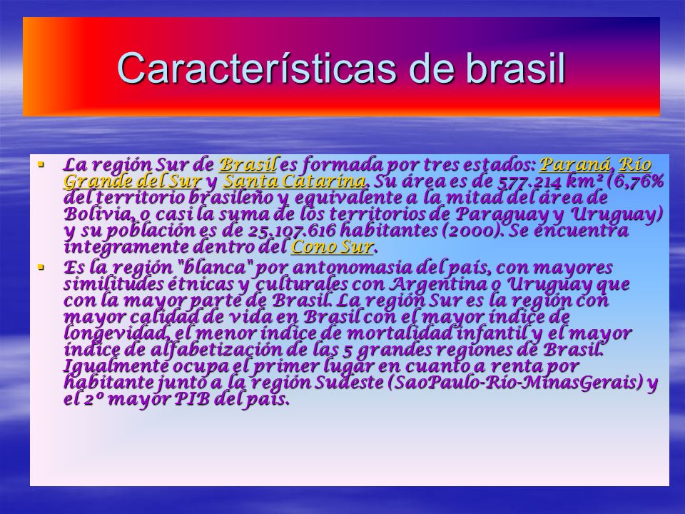 Características de brasil