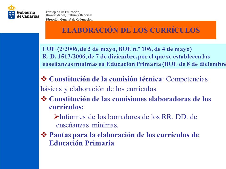 ELABORACIÓN DE LOS CURRÍCULOS