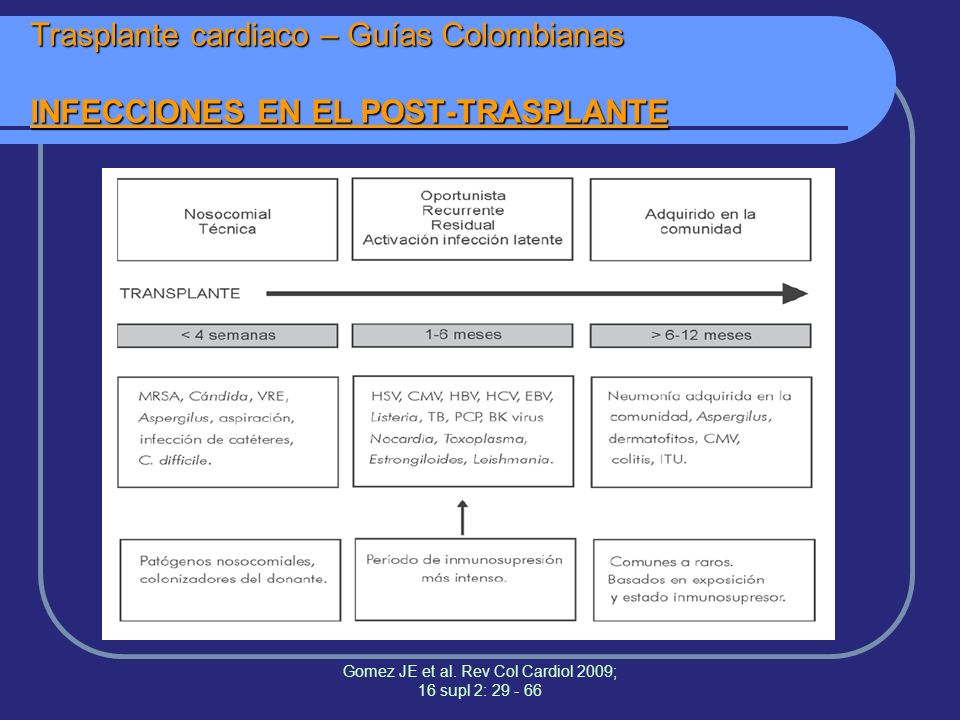 Gomez JE et al. Rev Col Cardiol 2009; 16 supl 2: