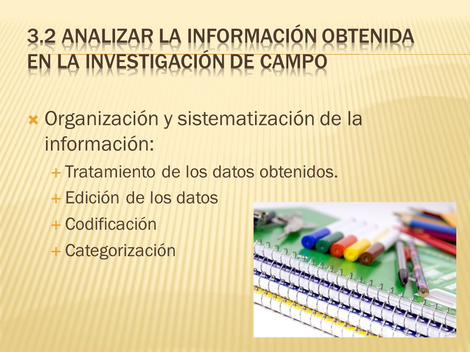 3.2 Analizar la información obtenida en la investigación de campo