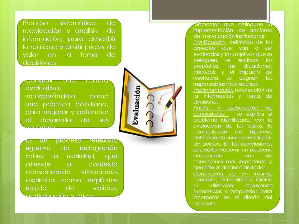 Proceso sistemático de recolección y análisis de información, para describir la realidad y emitir juicios de valor en la toma de decisiones.