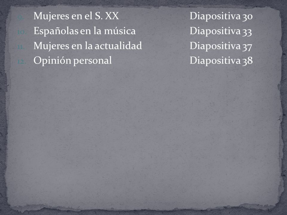 Mujeres en el S. XX Diapositiva 30