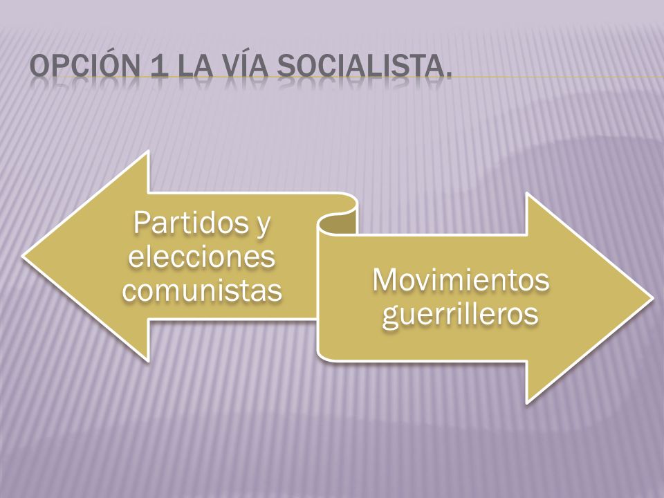 Opción 1 la vía socialista.
