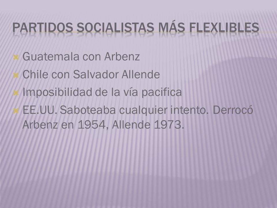 Partidos socialistas más flexlibles