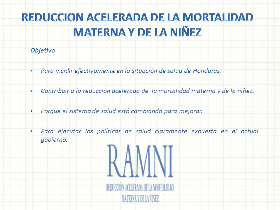 Reduccion acelerada de la mortalidad materna y de la niñez