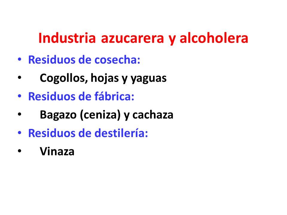 Industria azucarera y alcoholera