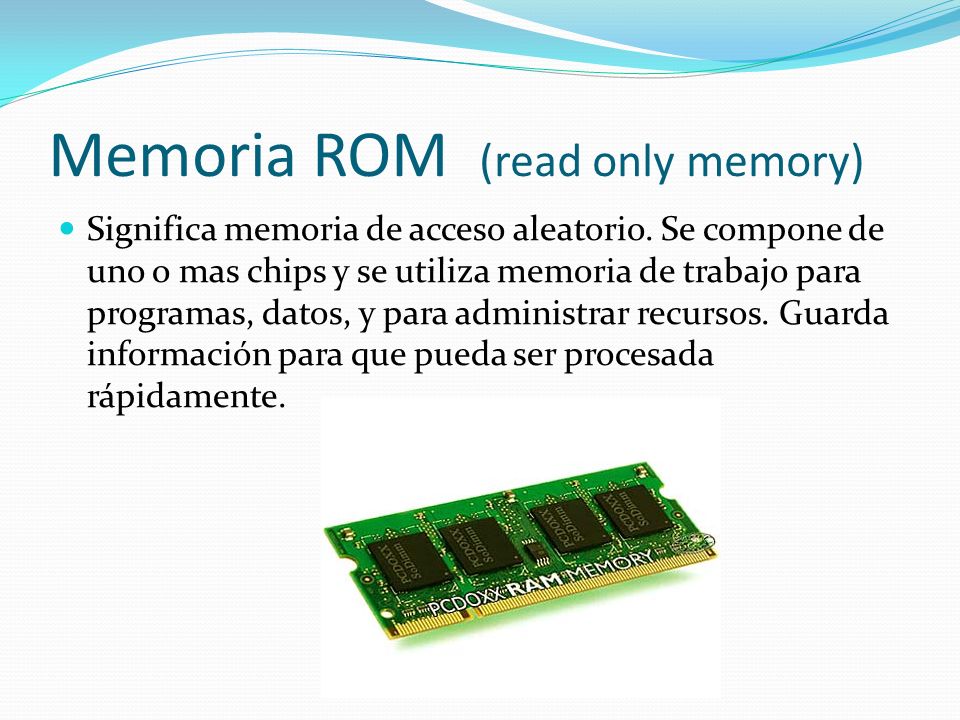 Memoria ROM (read only memory)