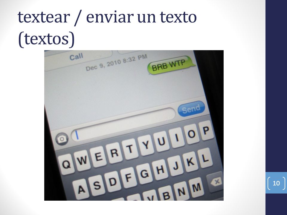 textear / enviar un texto (textos)