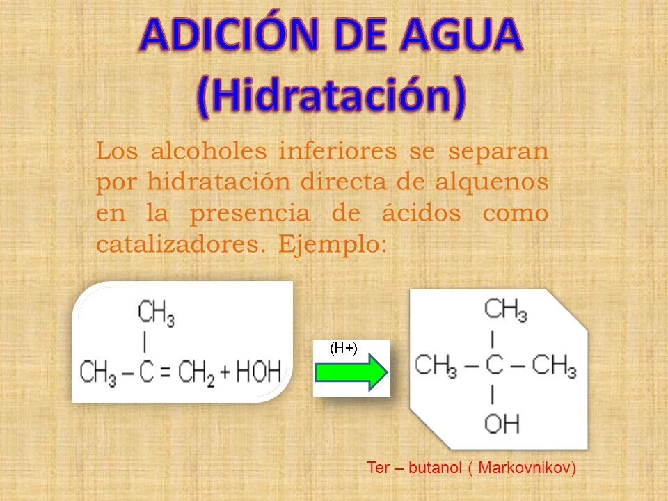 ADICIÓN DE AGUA (Hidratación)