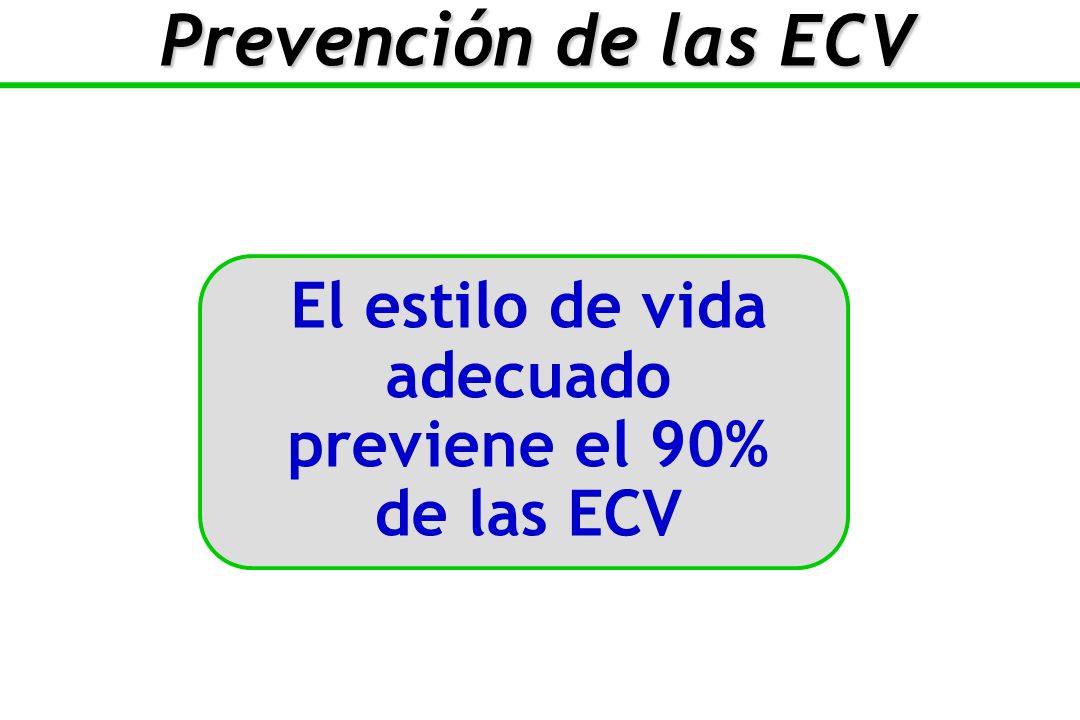 El estilo de vida adecuado previene el 90% de las ECV