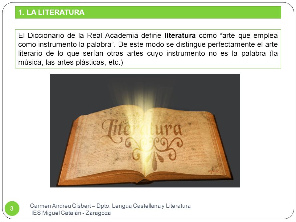 1. LA LITERATURA