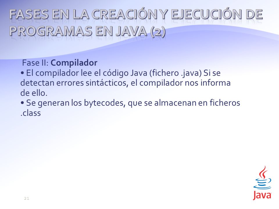 Fases en la creación y ejecución de programas en Java (2)