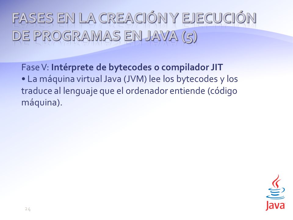Fases en la creación y ejecución de programas en Java (5)