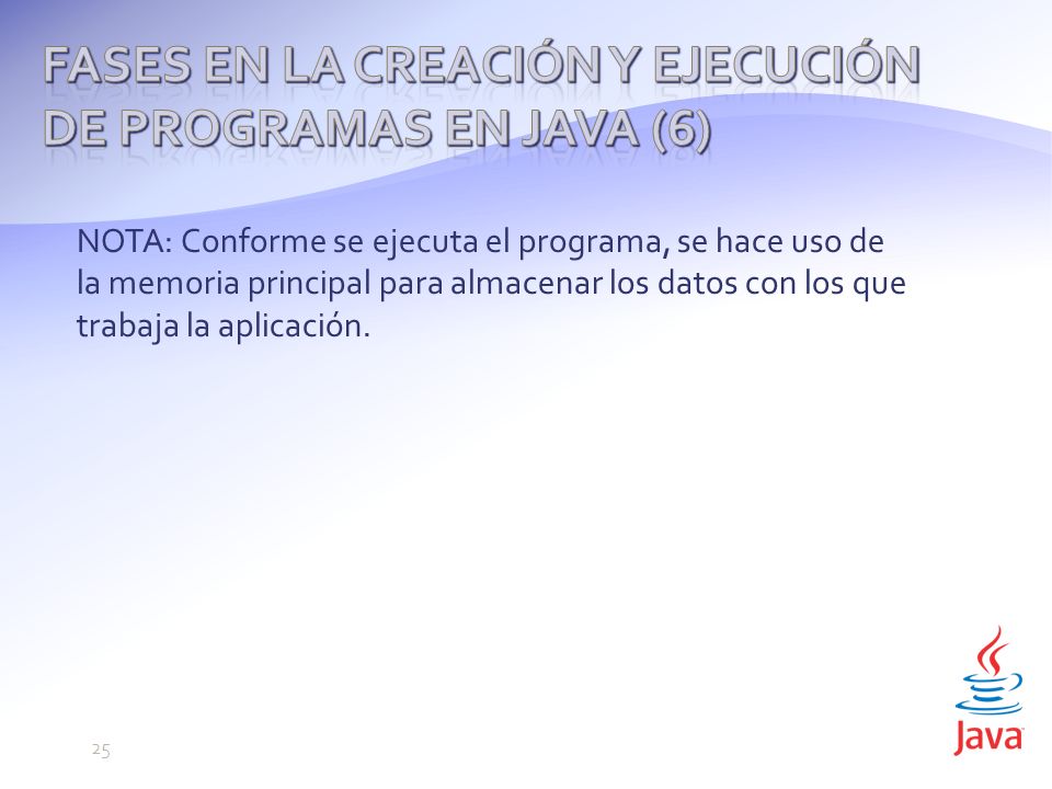 Fases en la creación y ejecución de programas en Java (6)