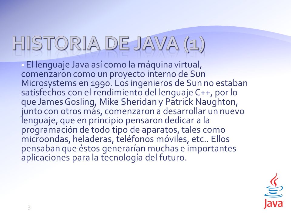 Historia de Java (1)