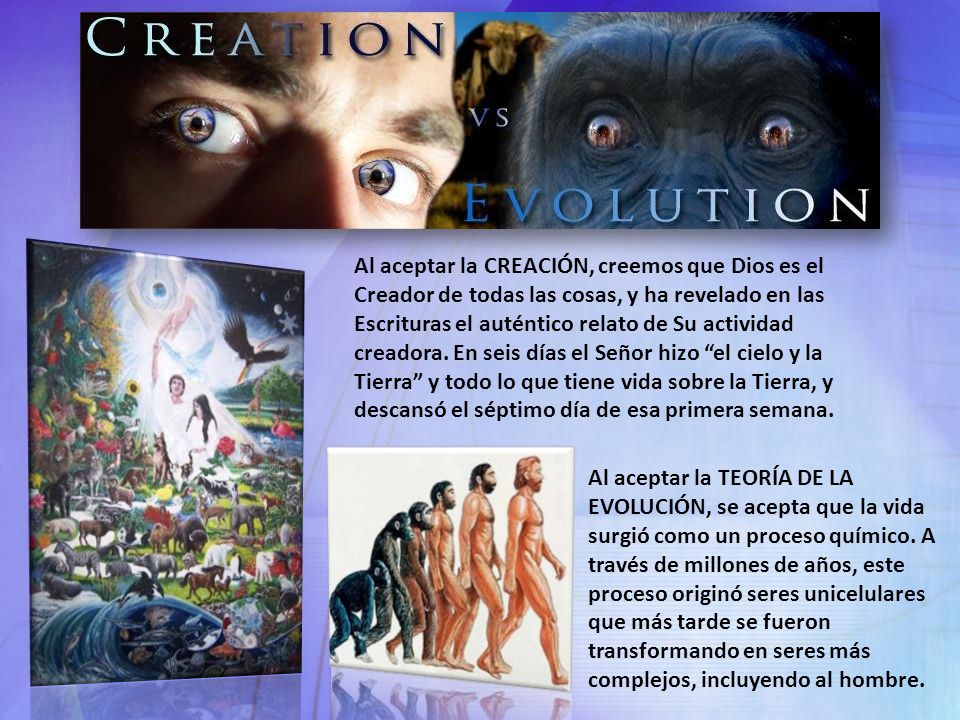 Al aceptar la CREACIÓN, creemos que Dios es el Creador de todas las cosas, y ha revelado en las Escrituras el auténtico relato de Su actividad creadora. En seis días el Señor hizo el cielo y la Tierra y todo lo que tiene vida sobre la Tierra, y descansó el séptimo día de esa primera semana.