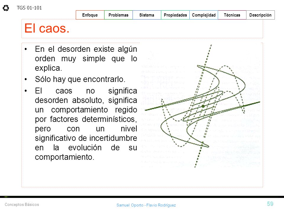 El caos. En el desorden existe algún orden muy simple que lo explica.