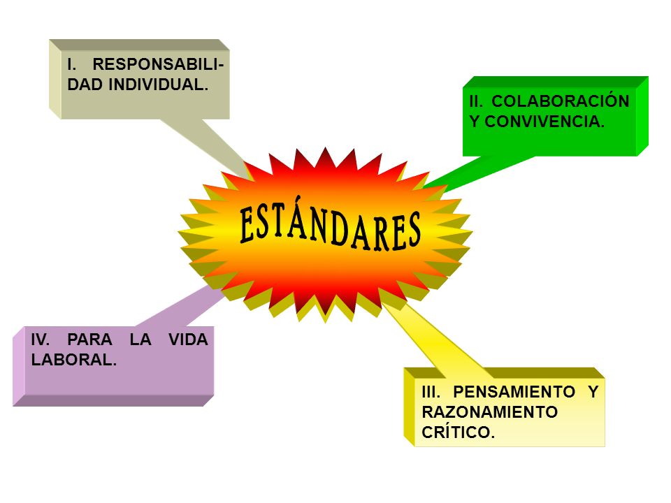 E S T Á N D A R E S I. RESPONSABILI-DAD INDIVIDUAL.