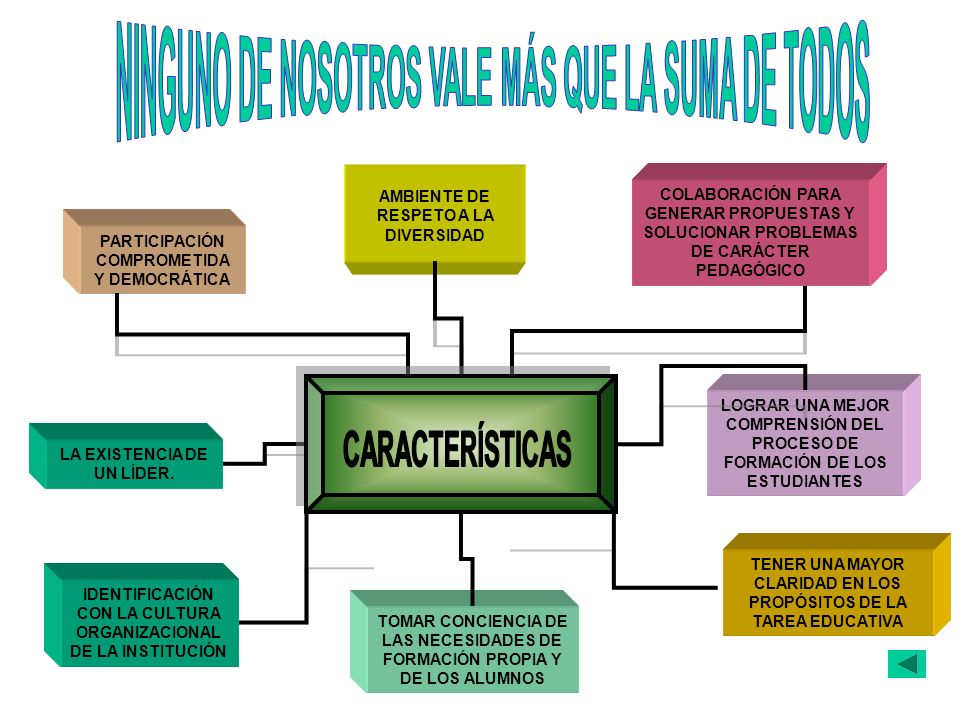 NINGUNO DE NOSOTROS VALE MÁS QUE LA SUMA DE TODOS CARACTERÍSTICAS