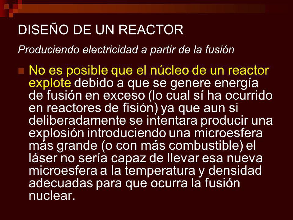 DISEÑO DE UN REACTOR Produciendo electricidad a partir de la fusión