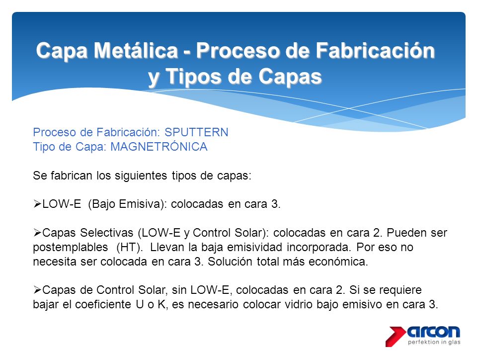 Capa Metálica - Proceso de Fabricación y Tipos de Capas