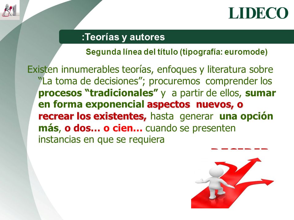 :Teorías y autores Segunda línea del título (tipografía: euromode)