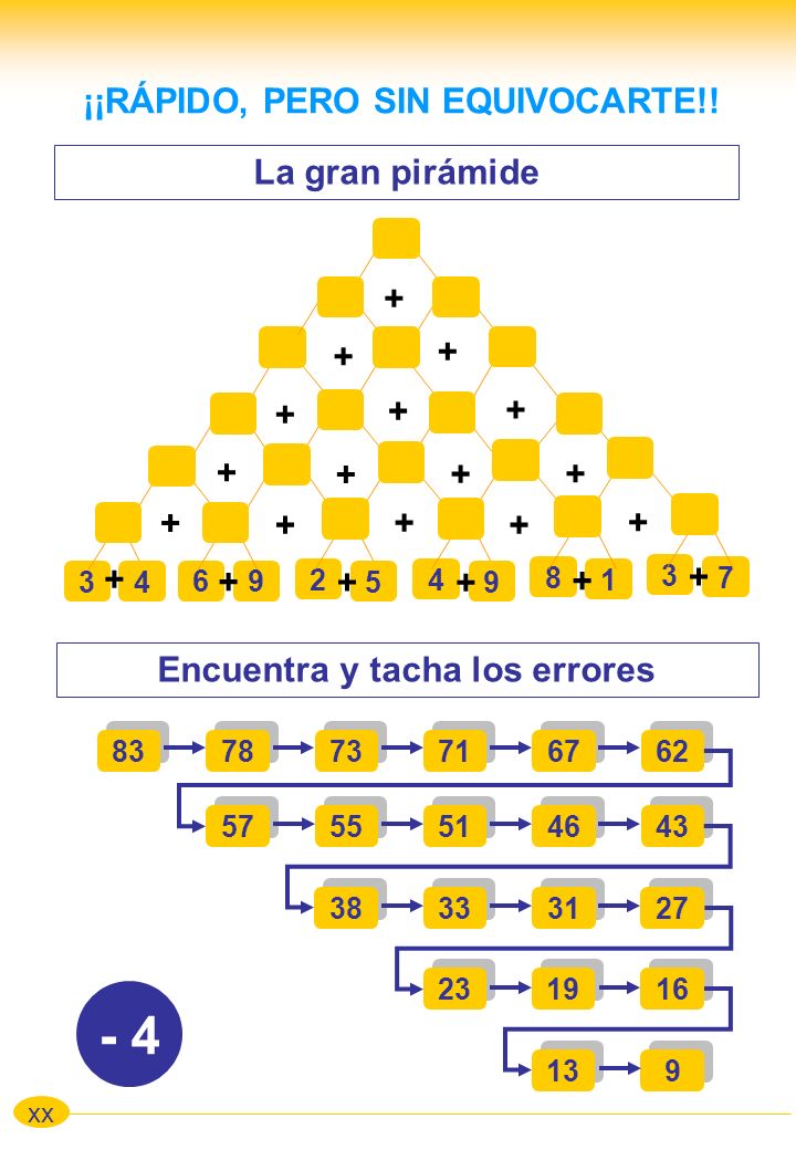 ¡¡RÁPIDO, PERO SIN EQUIVOCARTE!! Encuentra y tacha los errores