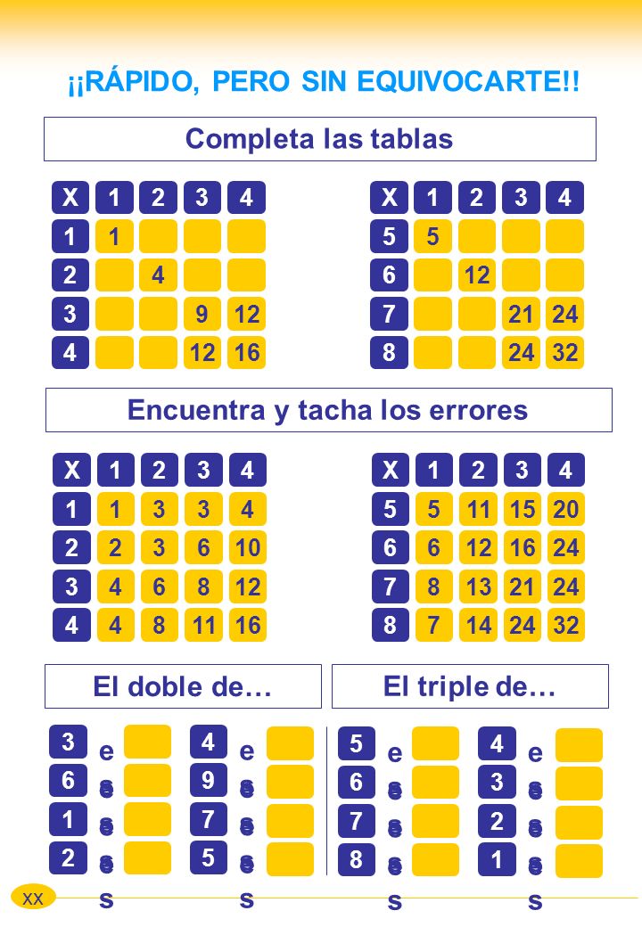 ¡¡RÁPIDO, PERO SIN EQUIVOCARTE!! Encuentra y tacha los errores