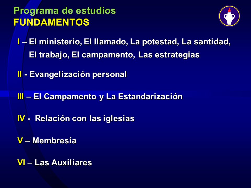 Programa de estudios FUNDAMENTOS