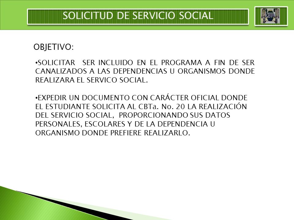 SOLICITUD DE SERVICIO SOCIAL