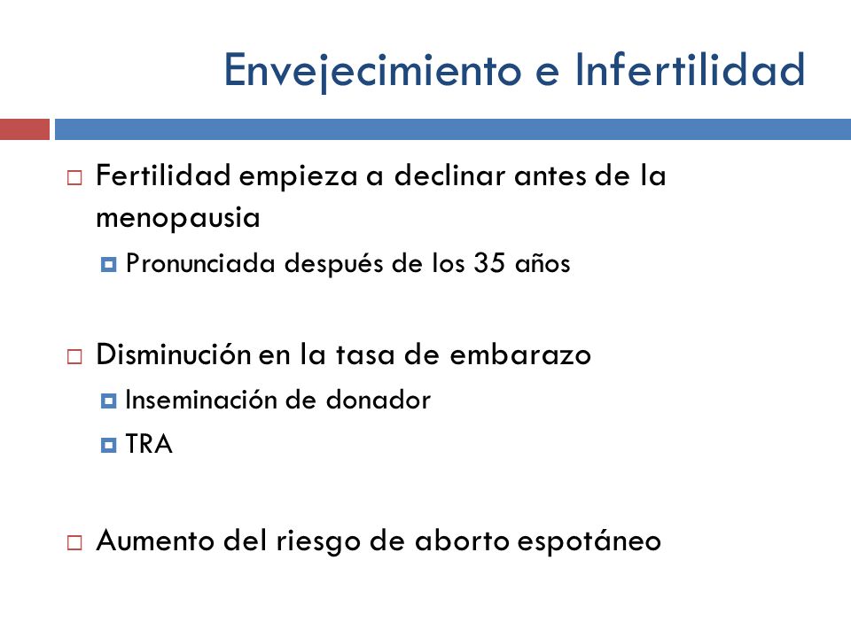 Envejecimiento e Infertilidad