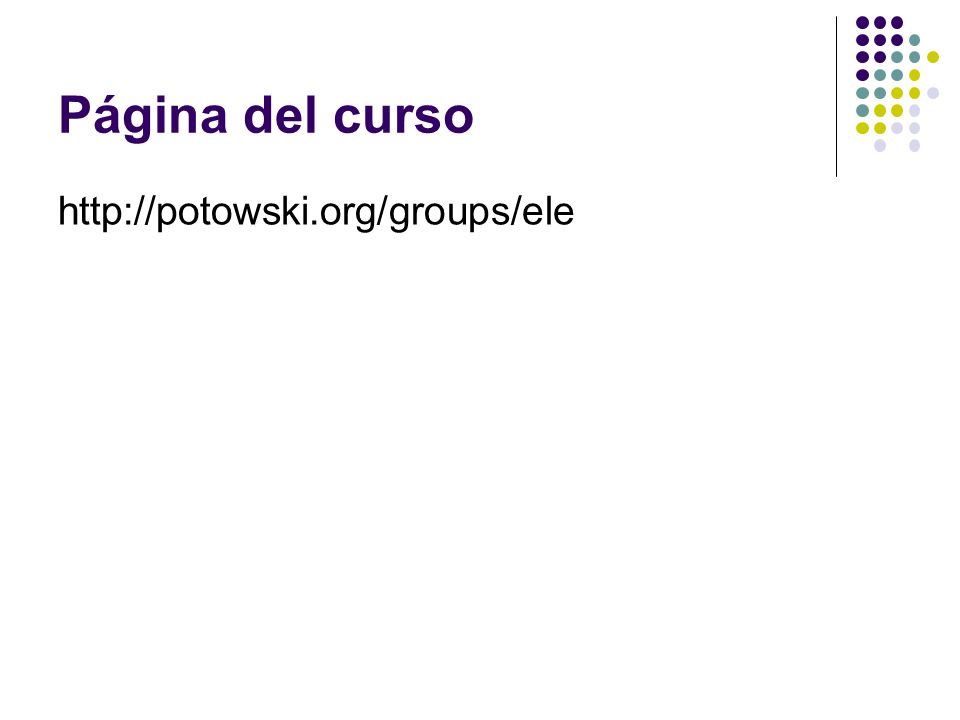 Página del curso