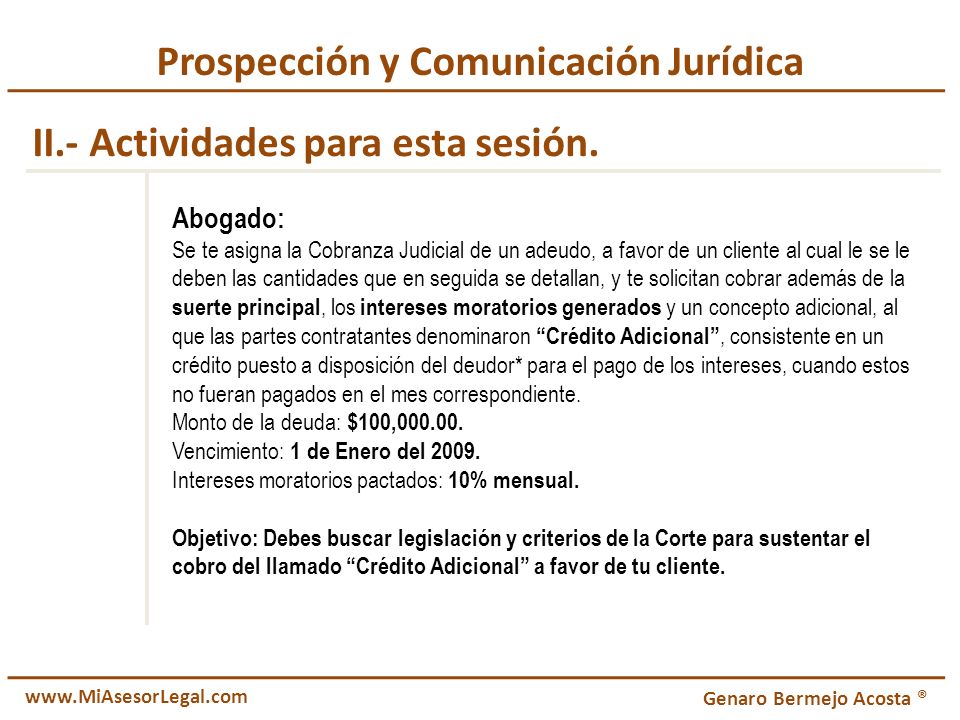 Prospección y Comunicación Jurídica
