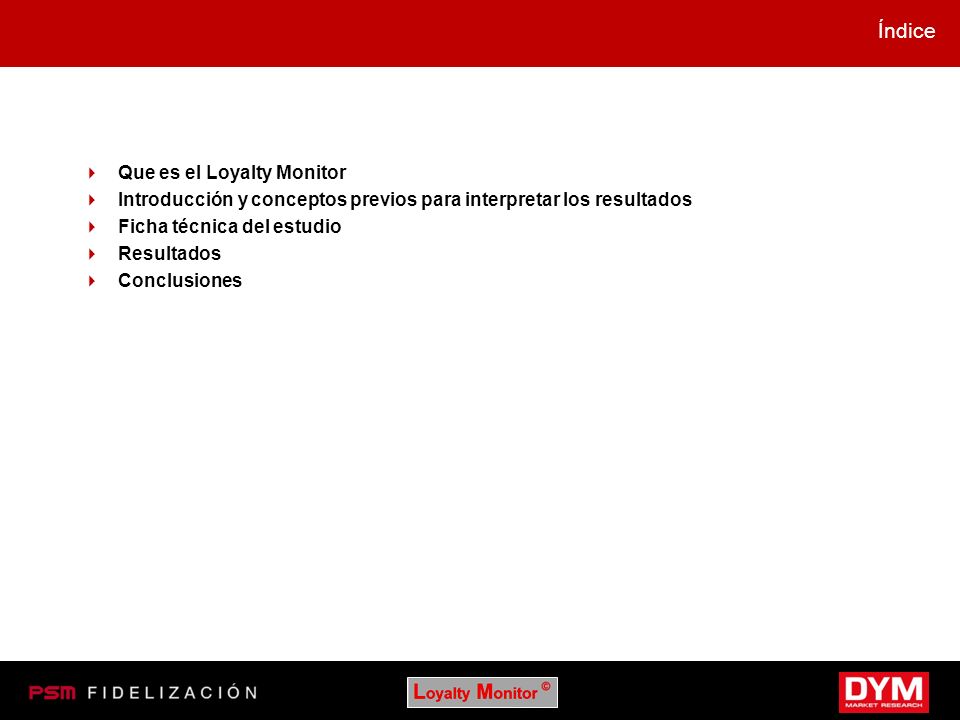 Índice Que es el Loyalty Monitor