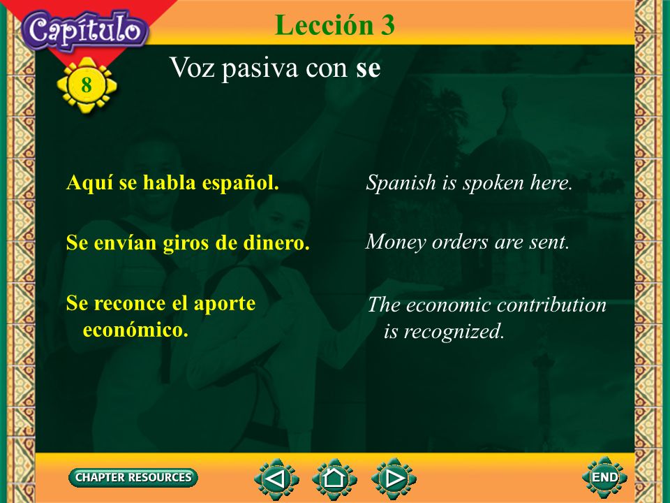 Lección 3 Voz pasiva con se Aquí se habla español.