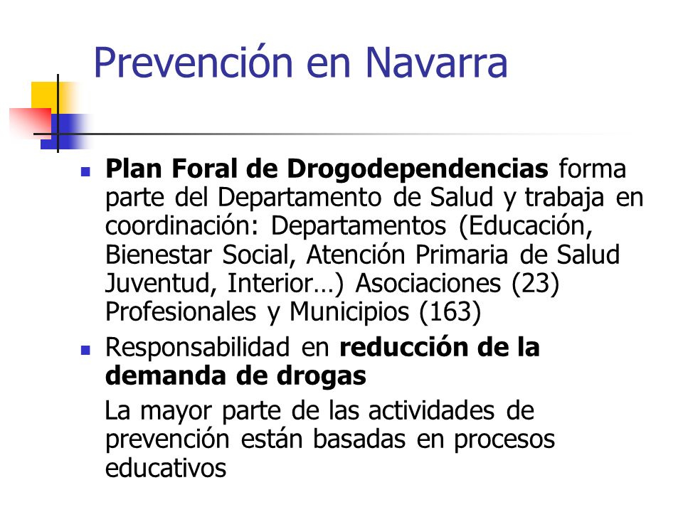 Prevención en Navarra