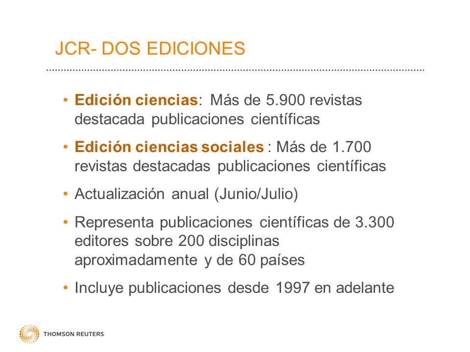 JCR- DOS EDICIONES Edición ciencias: Más de revistas destacada publicaciones científicas.