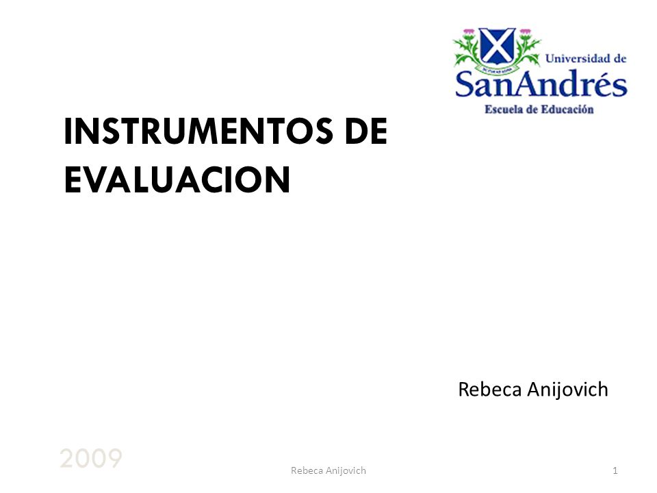 INSTRUMENTOS DE EVALUACION