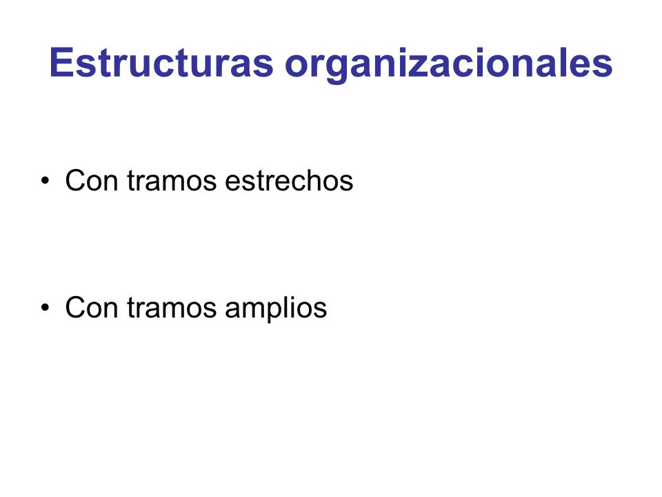 Estructuras organizacionales