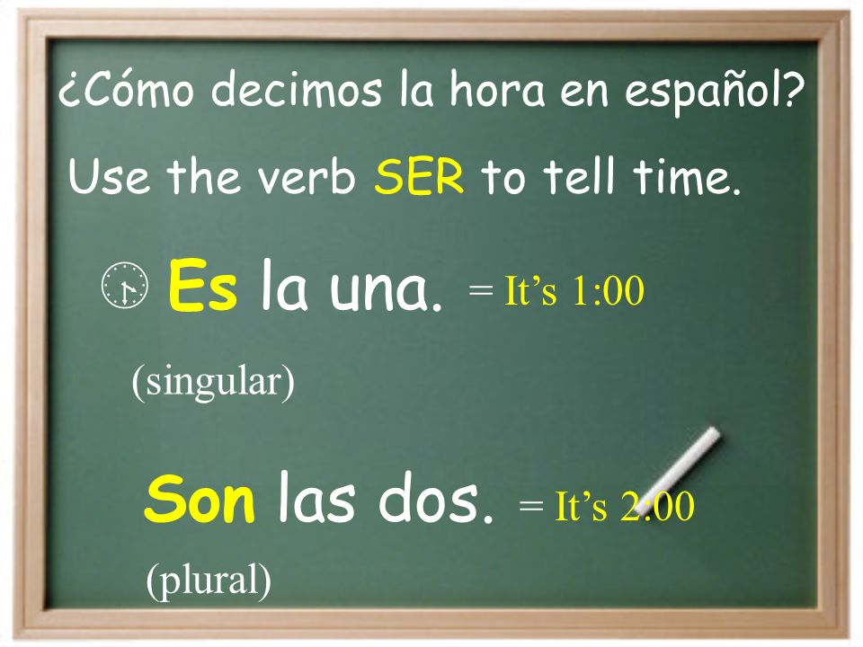 ¿Cómo decimos la hora en español