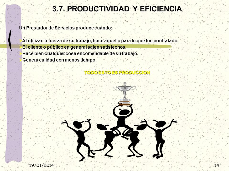 3.7. PRODUCTIVIDAD Y EFICIENCIA TODO ESTO ES PRODUCCION