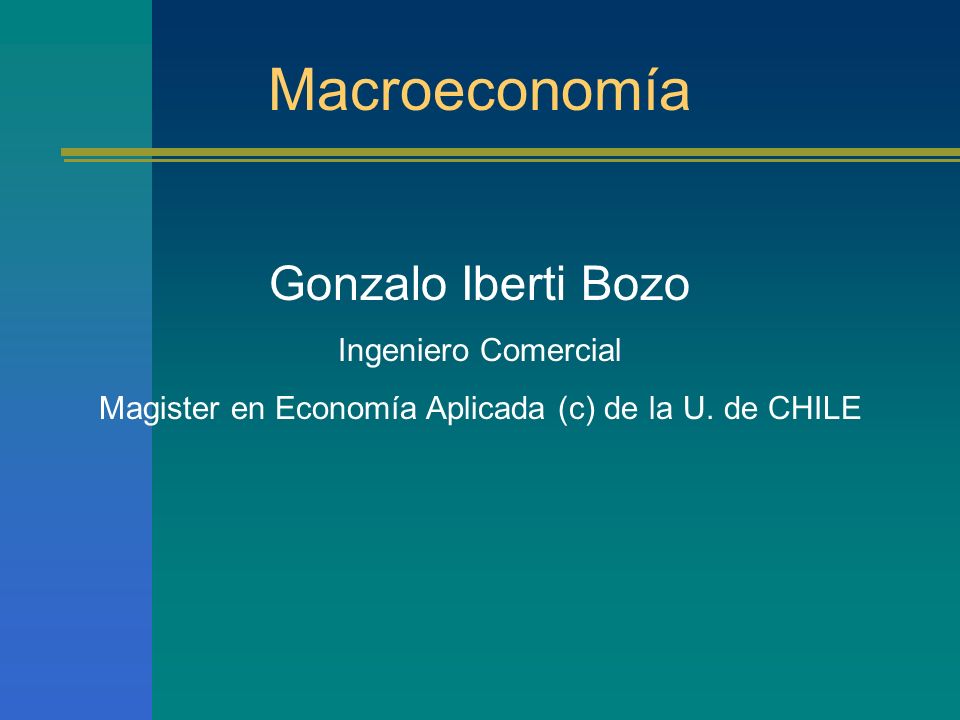 Magister en Economía Aplicada (c) de la U. de CHILE