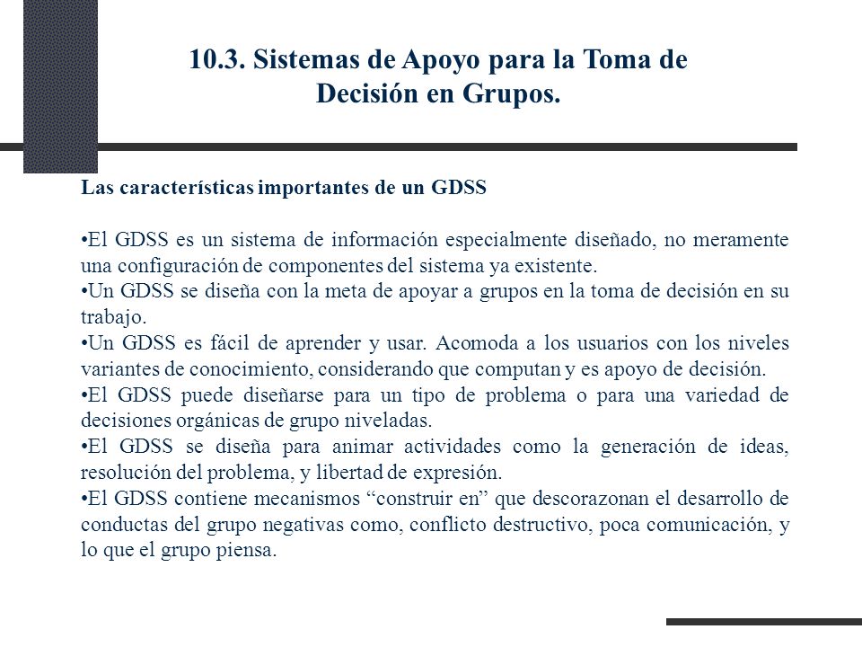 10.3. Sistemas de Apoyo para la Toma de Decisión en Grupos.