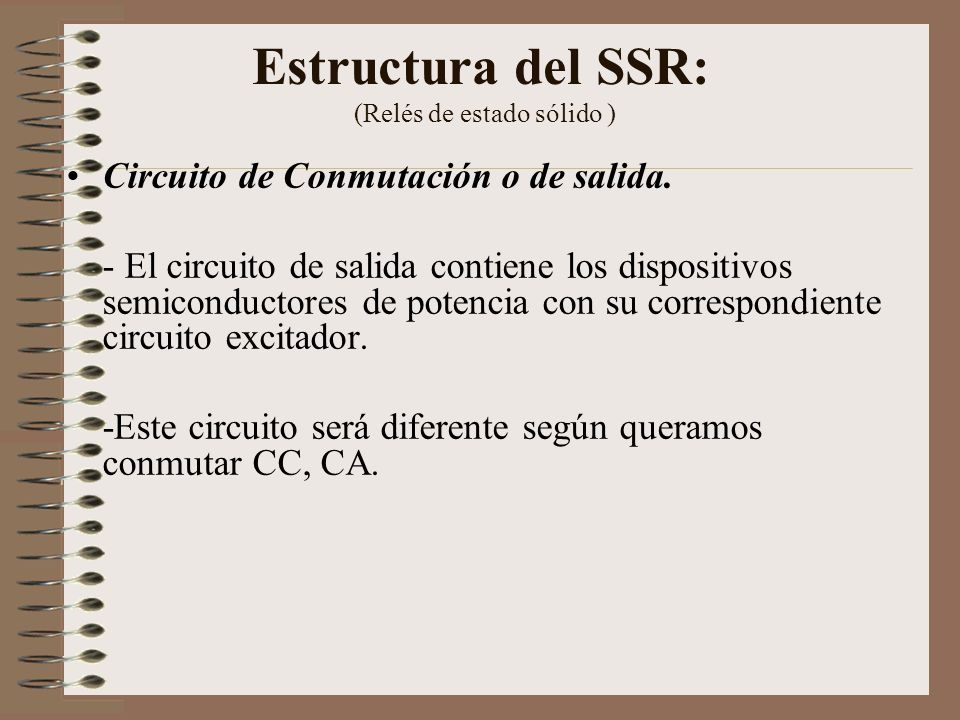 Estructura del SSR: (Relés de estado sólido )